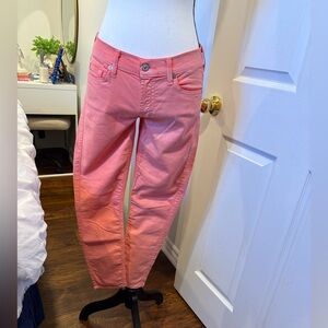 7 For All Mankind Coral Low Rise Crop Jeans Size 27 Y2K